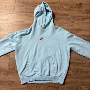 Cotton On Light Blue Hoodie with Red Heart